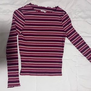 Marron striped long sleeve